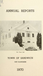 Annual reports Town of Sandwich, New Hampshire_cover