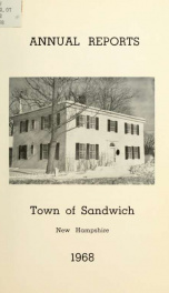 Annual reports Town of Sandwich, New Hampshire_cover