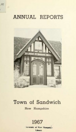 Annual reports Town of Sandwich, New Hampshire_cover