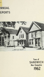 Annual reports Town of Sandwich, New Hampshire_cover