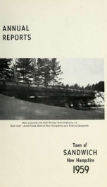 Annual reports Town of Sandwich, New Hampshire_cover