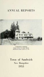 Annual reports Town of Sandwich, New Hampshire_cover