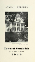 Annual reports Town of Sandwich, New Hampshire_cover