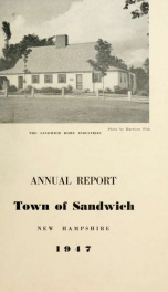 Annual reports Town of Sandwich, New Hampshire_cover