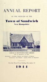 Annual reports Town of Sandwich, New Hampshire_cover