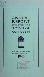 Annual reports Town of Sandwich, New Hampshire_cover