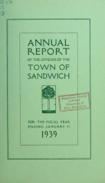 Annual reports Town of Sandwich, New Hampshire_cover