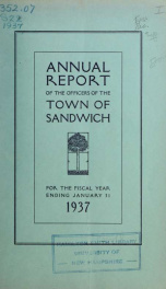 Annual reports Town of Sandwich, New Hampshire_cover