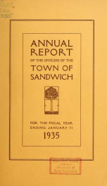 Annual reports Town of Sandwich, New Hampshire_cover