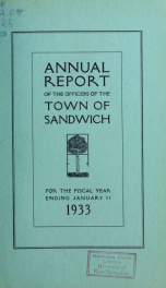 Annual reports Town of Sandwich, New Hampshire_cover