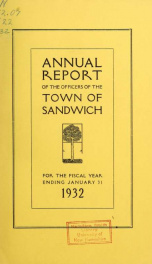 Annual reports Town of Sandwich, New Hampshire_cover