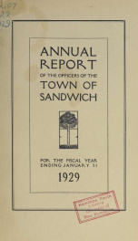 Annual reports Town of Sandwich, New Hampshire_cover