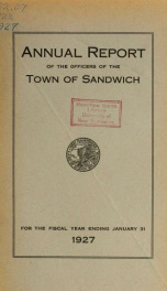 Annual reports Town of Sandwich, New Hampshire_cover