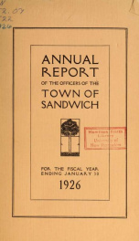 Annual reports Town of Sandwich, New Hampshire_cover