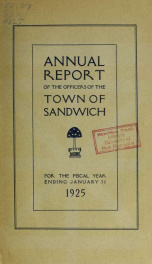 Annual reports Town of Sandwich, New Hampshire_cover