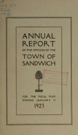 Annual reports Town of Sandwich, New Hampshire_cover