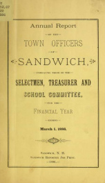 Annual reports Town of Sandwich, New Hampshire_cover