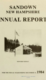 Annual reports for the Town of Sandown, New Hampshire_cover