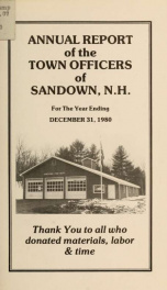 Annual reports for the Town of Sandown, New Hampshire_cover