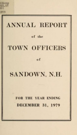 Annual reports for the Town of Sandown, New Hampshire_cover