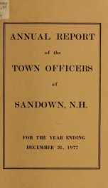 Annual reports for the Town of Sandown, New Hampshire_cover