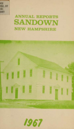 Annual reports for the Town of Sandown, New Hampshire_cover