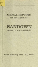 Annual reports for the Town of Sandown, New Hampshire_cover