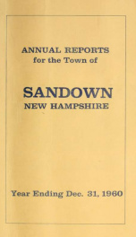 Annual reports for the Town of Sandown, New Hampshire_cover