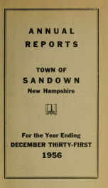 Annual reports for the Town of Sandown, New Hampshire_cover