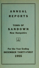 Annual reports for the Town of Sandown, New Hampshire_cover