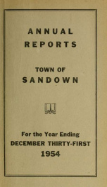 Annual reports for the Town of Sandown, New Hampshire_cover