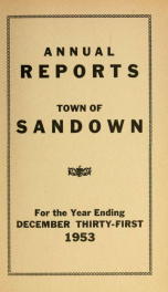 Annual reports for the Town of Sandown, New Hampshire_cover