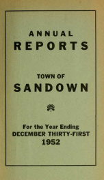 Annual reports for the Town of Sandown, New Hampshire_cover