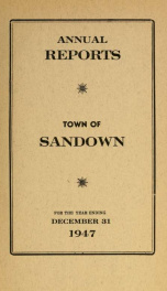 Annual reports for the Town of Sandown, New Hampshire_cover