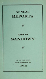 Annual reports for the Town of Sandown, New Hampshire_cover