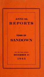 Annual reports for the Town of Sandown, New Hampshire_cover