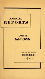 Annual reports for the Town of Sandown, New Hampshire_cover