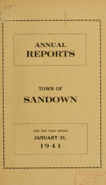 Annual reports for the Town of Sandown, New Hampshire_cover