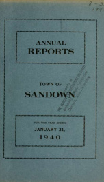 Annual reports for the Town of Sandown, New Hampshire_cover