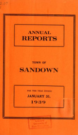 Annual reports for the Town of Sandown, New Hampshire_cover