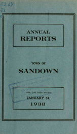 Annual reports for the Town of Sandown, New Hampshire_cover