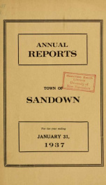 Annual reports for the Town of Sandown, New Hampshire_cover