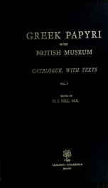 Greek papyri in the British Museum .._cover