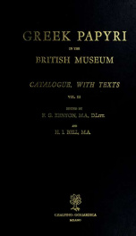 Greek papyri in the British Museum .._cover