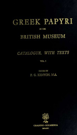 Greek papyri in the British Museum .._cover