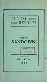 Annual reports for the Town of Sandown, New Hampshire_cover