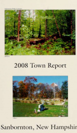 Annual report of the Town of Sanbornton, New Hampshire_cover