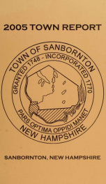 Annual report of the Town of Sanbornton, New Hampshire_cover