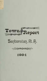 Annual report of the Town of Sanbornton, New Hampshire_cover