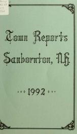 Annual report of the Town of Sanbornton, New Hampshire_cover